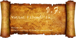 Vattai Filoméla névjegykártya